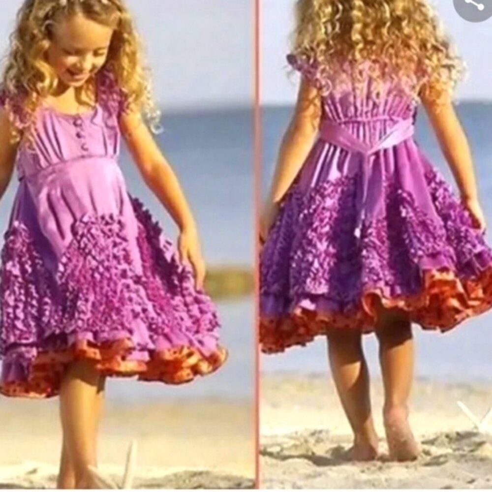 RARE MELI MELI Girls' Dress | Size 4 | 100% Silk | NWT